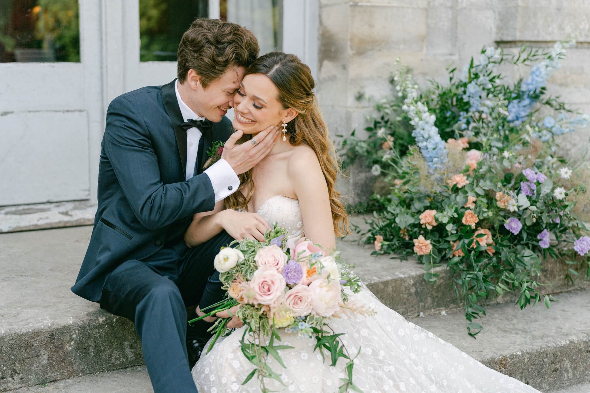 Brautpaar Hochzeit im Château de Champlâtreux Paris